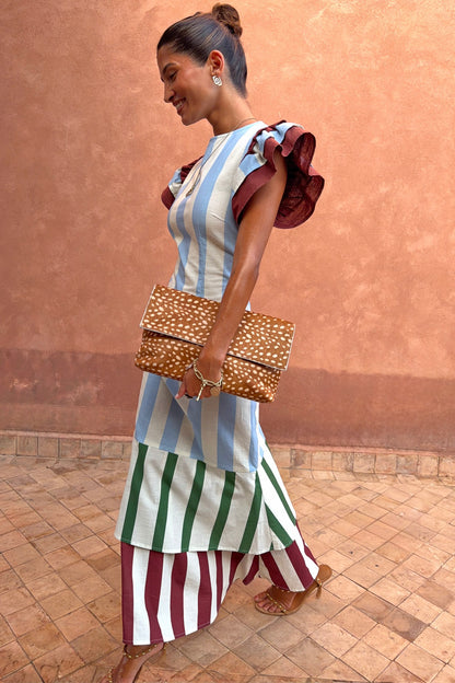 Never Fully Dressed Deals - Blue Stripe Alena Midi Dress