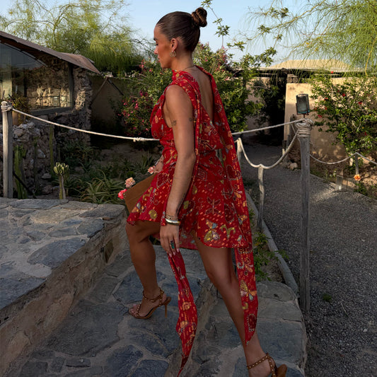 Never Fully Dressed New - Red Astra Mini Sophie Dress
