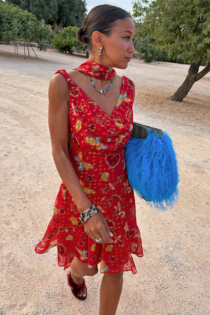 Never Fully Dressed New - Red Astra Mini Sophie Dress