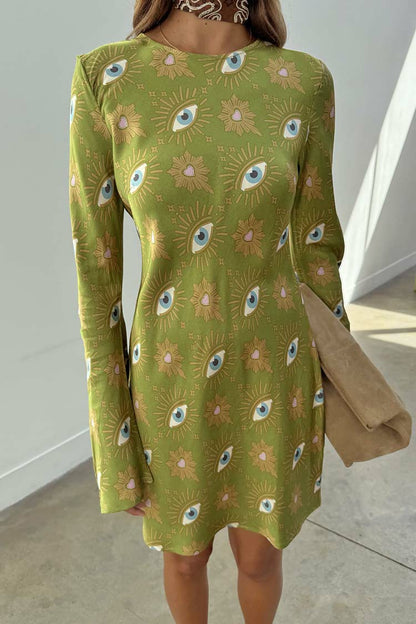 Never Fully Dressed Hot Sale - Khaki Eye Mini Soho Dress Petite