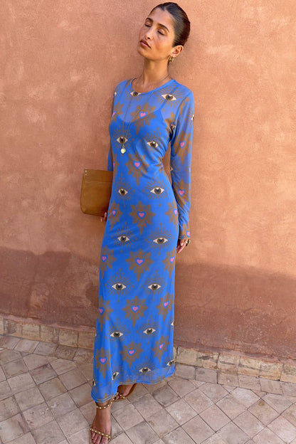 Never Fully Dressed Best Seller - Blue Eye Mesh Dress