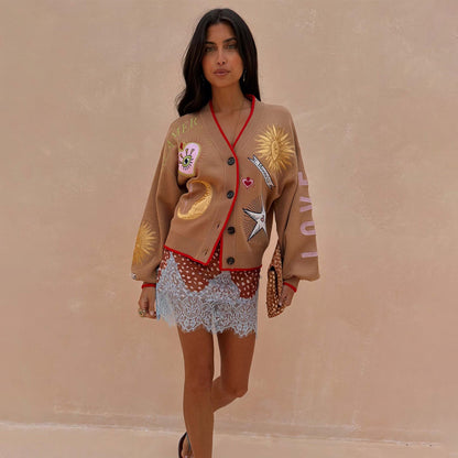 Never Fully Dressed Premium - Camel Mystical Cardigan