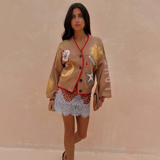 Never Fully Dressed Premium - Camel Mystical Cardigan