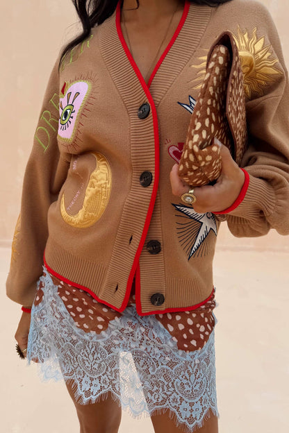Never Fully Dressed Premium - Camel Mystical Cardigan
