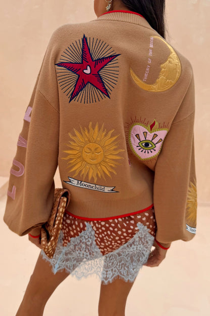 Never Fully Dressed Premium - Camel Mystical Cardigan