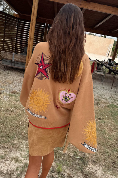 Never Fully Dressed Premium - Camel Mystical Cardigan