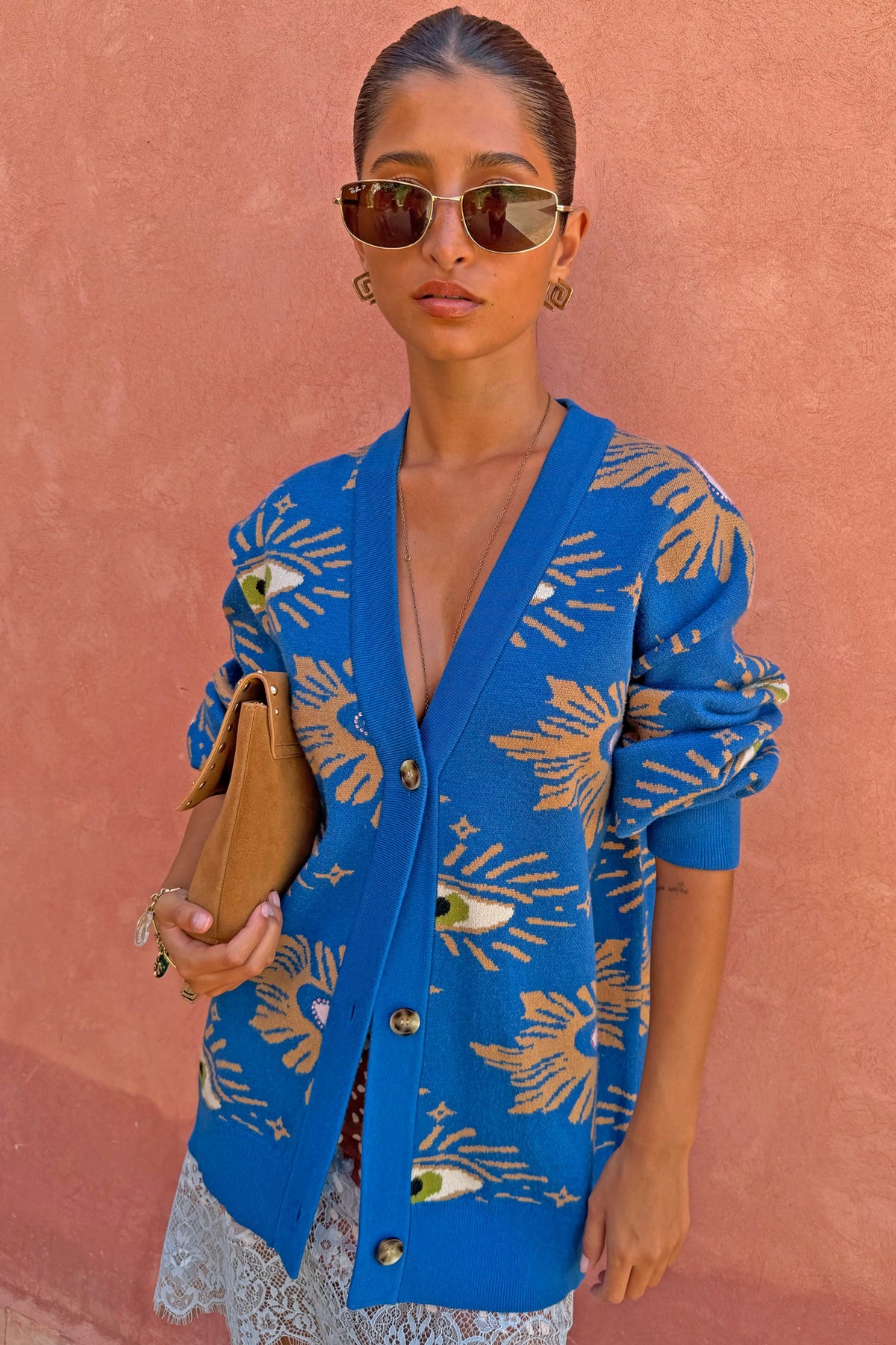 Never Fully Dressed Premium - Blue Eye Cardigan - Designed in London