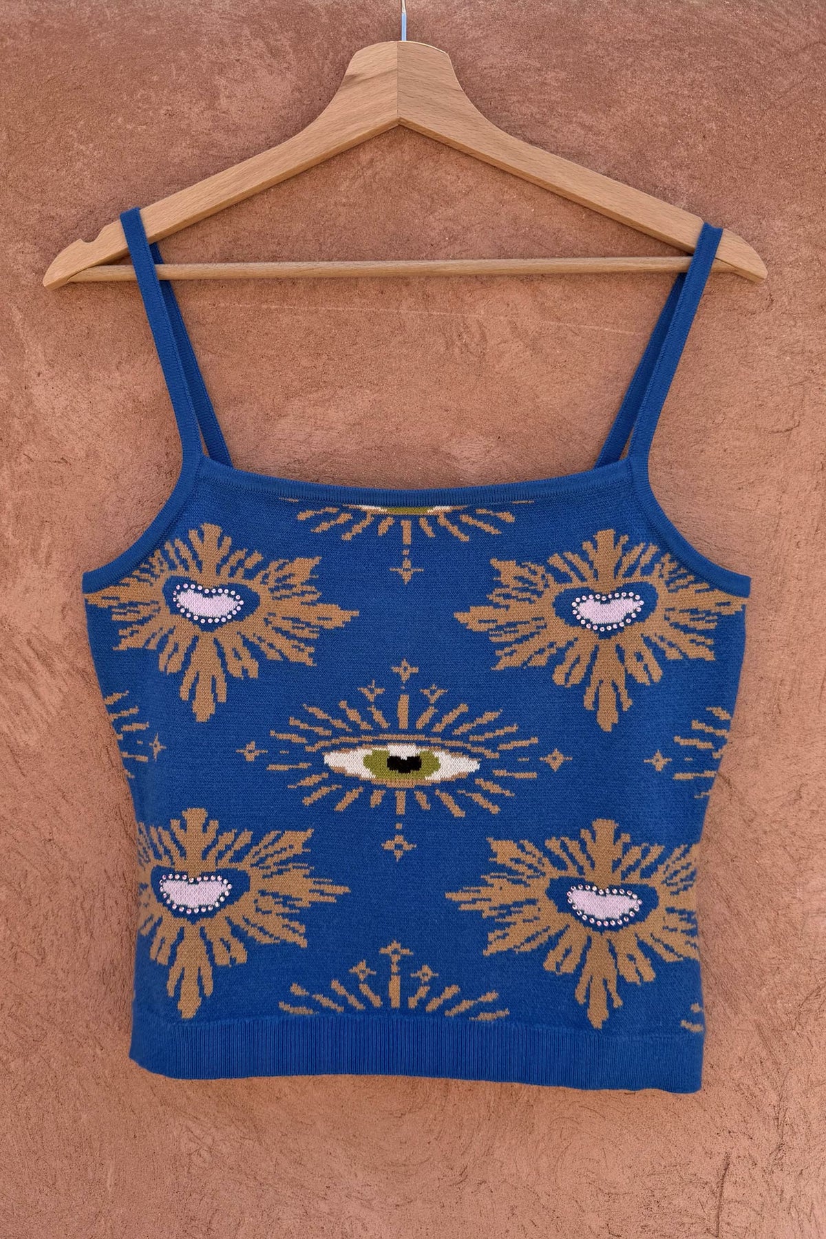 Never Fully Dressed Sale - Blue Eye Knit Tank - Never Fully Dressed