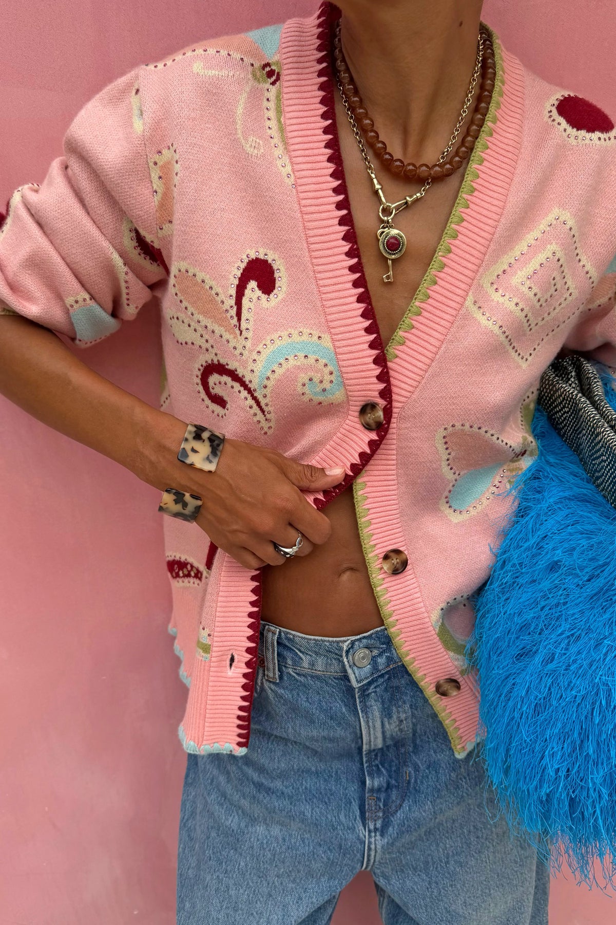 Never Fully Dressed Recommended - Pink Astra Hannah Cardigan