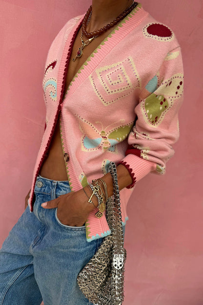 Never Fully Dressed Recommended - Pink Astra Hannah Cardigan