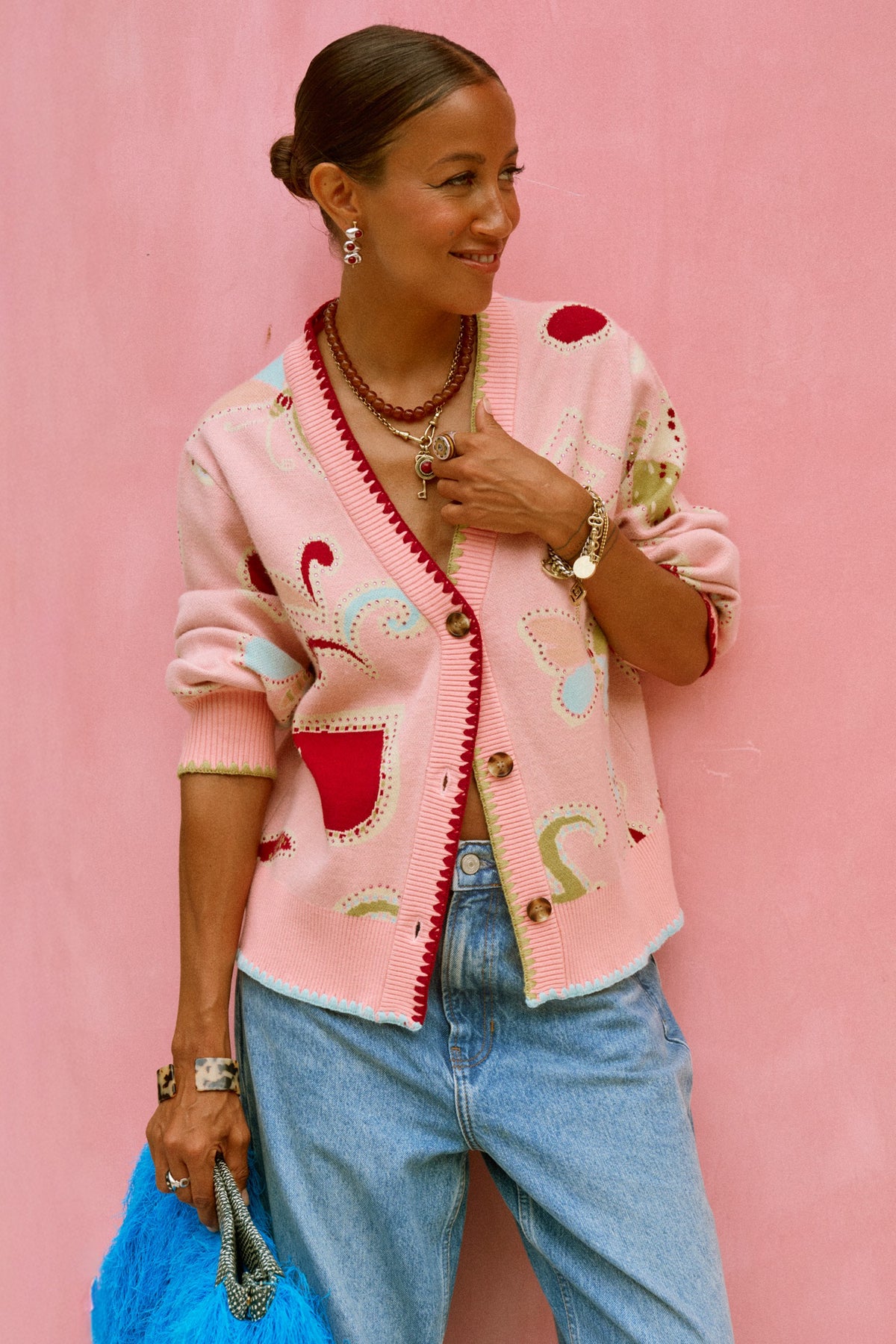 Never Fully Dressed Recommended - Pink Astra Hannah Cardigan