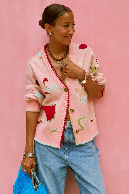 Never Fully Dressed Recommended - Pink Astra Hannah Cardigan