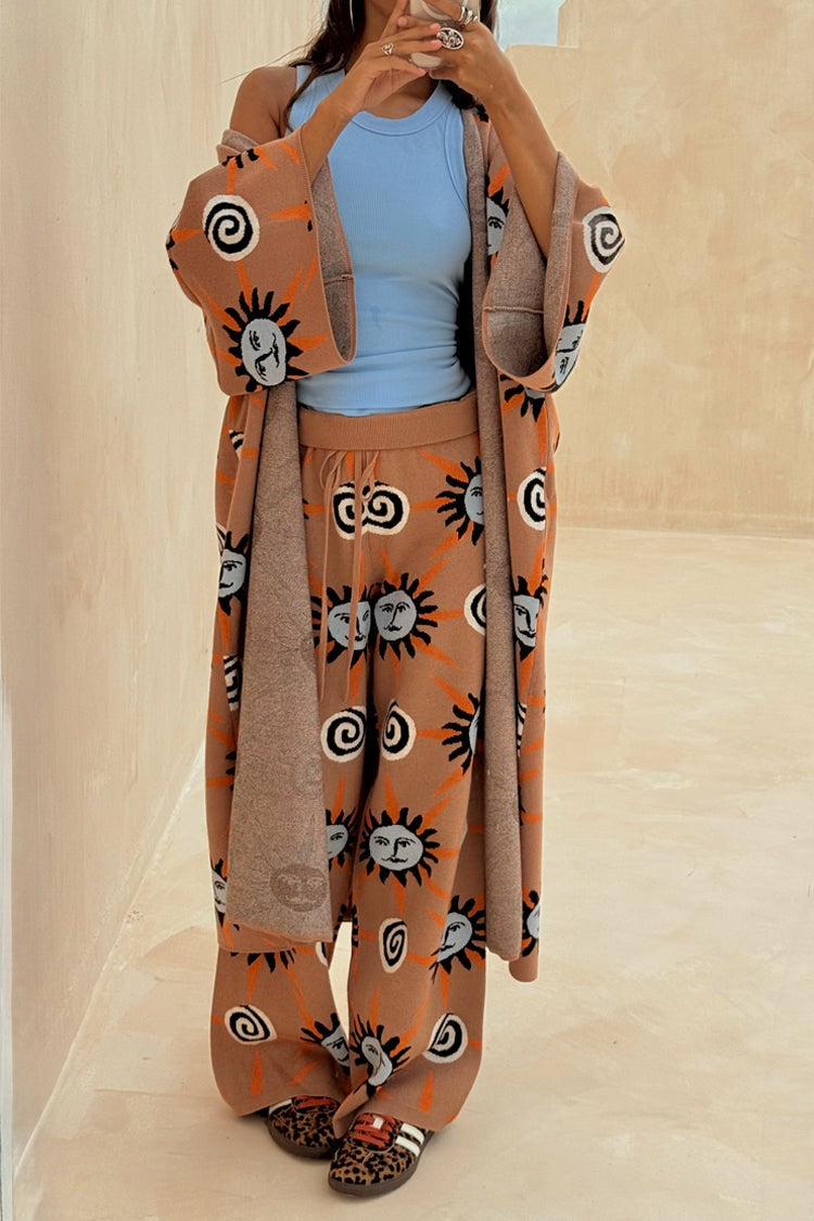 Never Fully Dressed Recommended - Tan Sun Knit Trousers