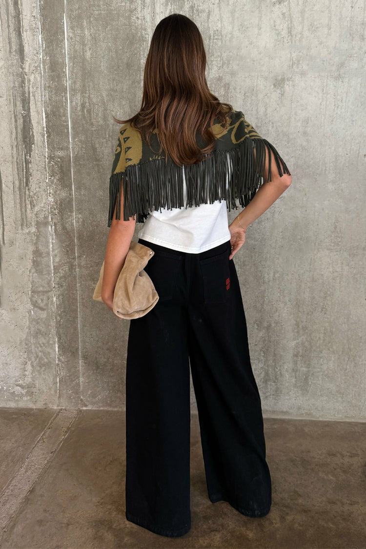 Never Fully Dressed Best Seller - Olive Amara Knit Cape