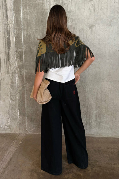 Never Fully Dressed Best Seller - Olive Amara Knit Cape