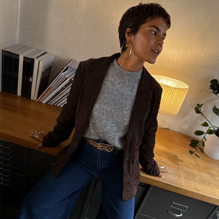 Never Fully Dressed Best Seller - Chocolate Suede Jacket