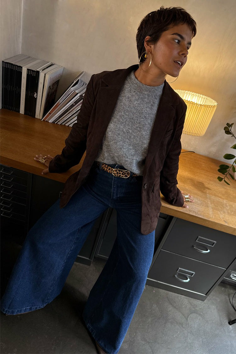 Never Fully Dressed Best Seller - Chocolate Suede Jacket
