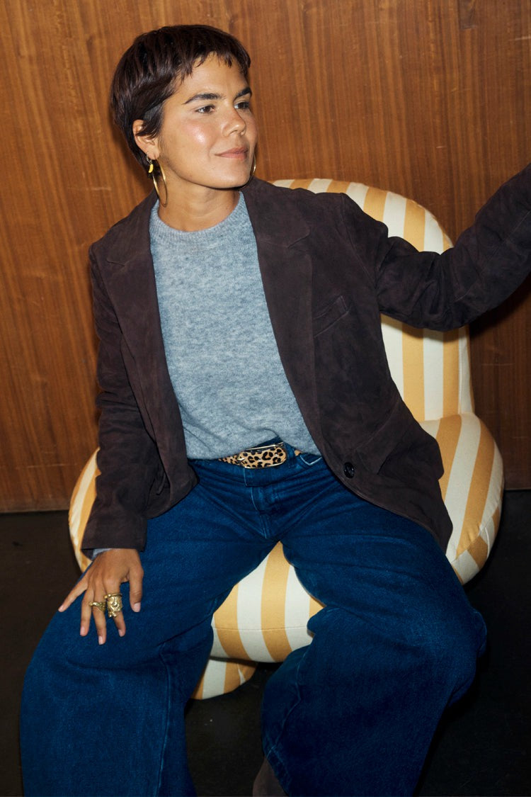 Never Fully Dressed Best Seller - Chocolate Suede Jacket