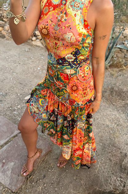 Never Fully Dressed Customer Favorite - Tapestry Asymmetrical Maxi Skirt