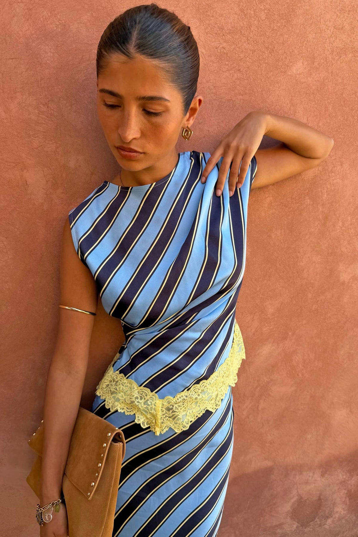 Never Fully Dressed Best Price - Stripe A-Symmetrical Top