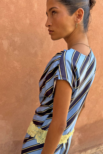 Never Fully Dressed Best Price - Stripe A-Symmetrical Top