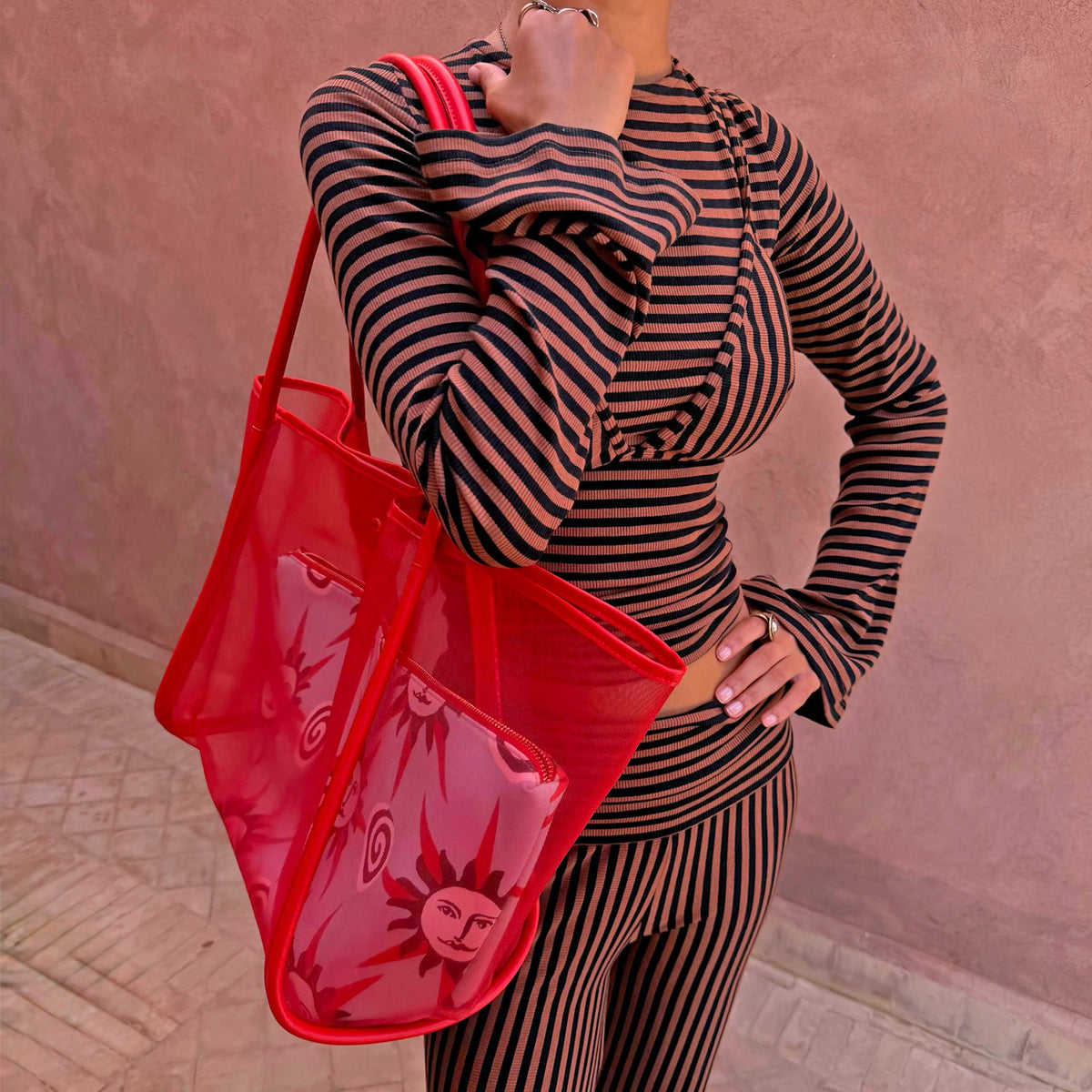 Never Fully Dressed Everyday - Chocolate Stripe Top with Bra Detail