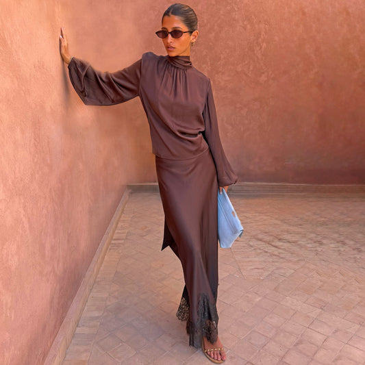 Never Fully Dressed Popular - Chocolate Midi Maeva Skirt