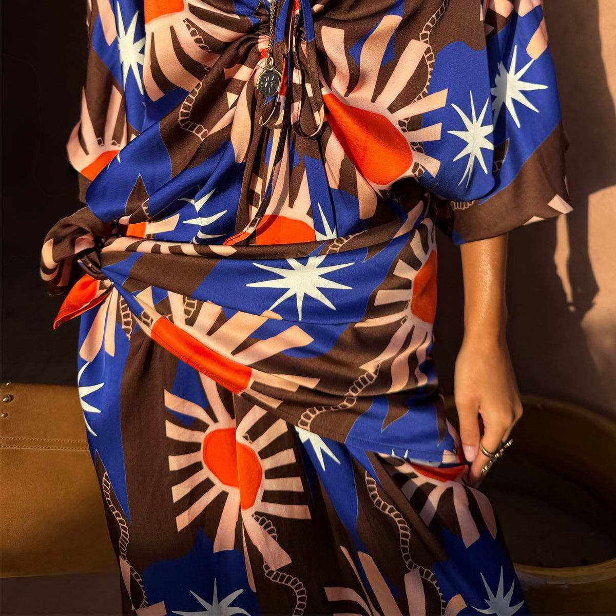 Never Fully Dressed Best Seller - Chocolate & Blue Sun Bandana