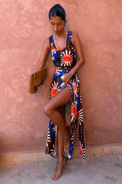 Never Fully Dressed Deals - Chocolate & Blue Sun Jaspre Skirt