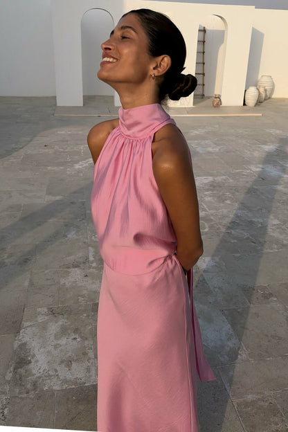 Never Fully Dressed Exclusive - Pink Billie Multi-wear Halterneck Top