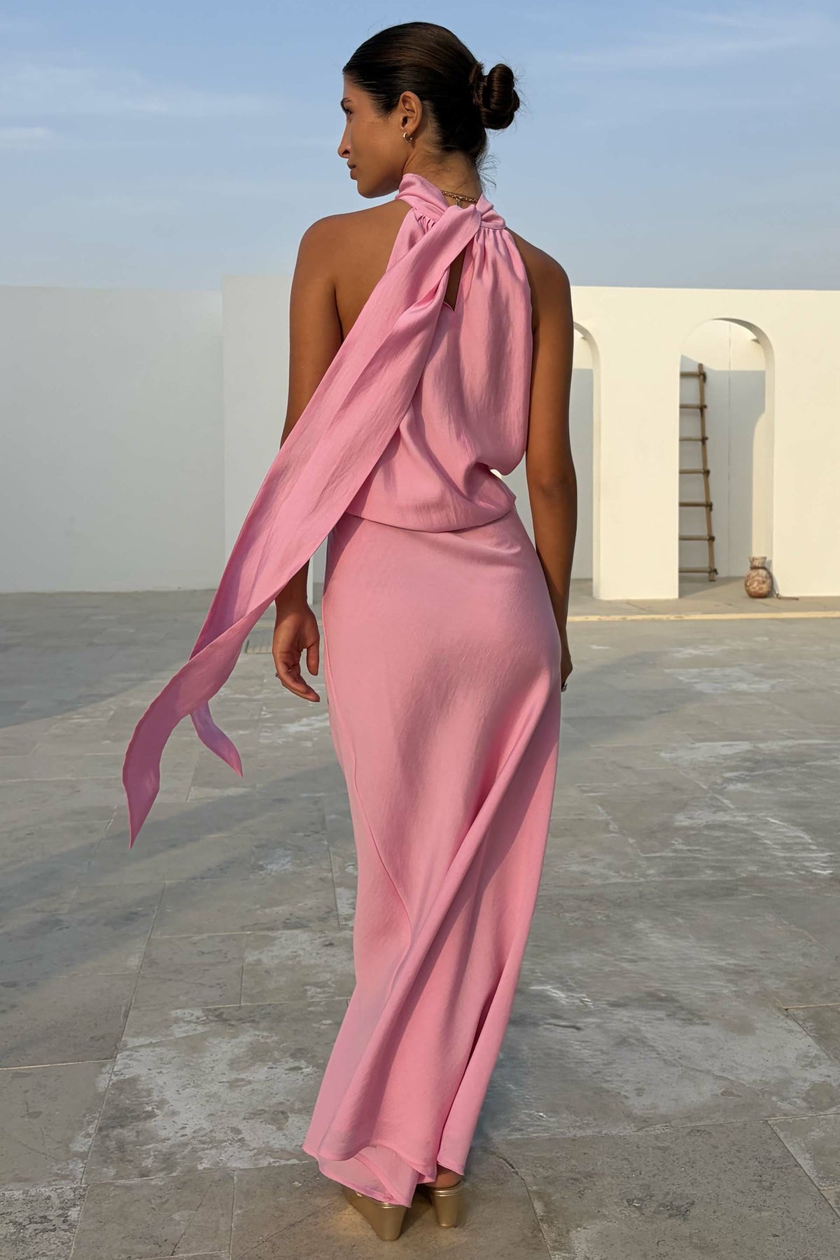 Never Fully Dressed Exclusive - Pink Billie Multi-wear Halterneck Top