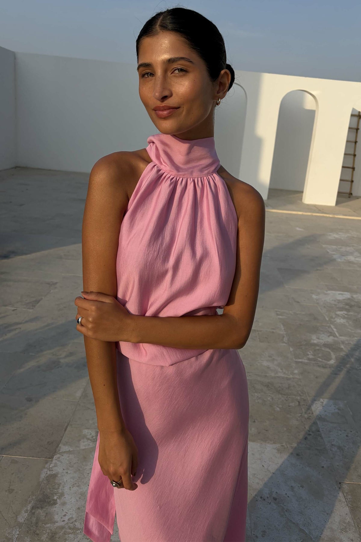 Never Fully Dressed Exclusive - Pink Billie Multi-wear Halterneck Top