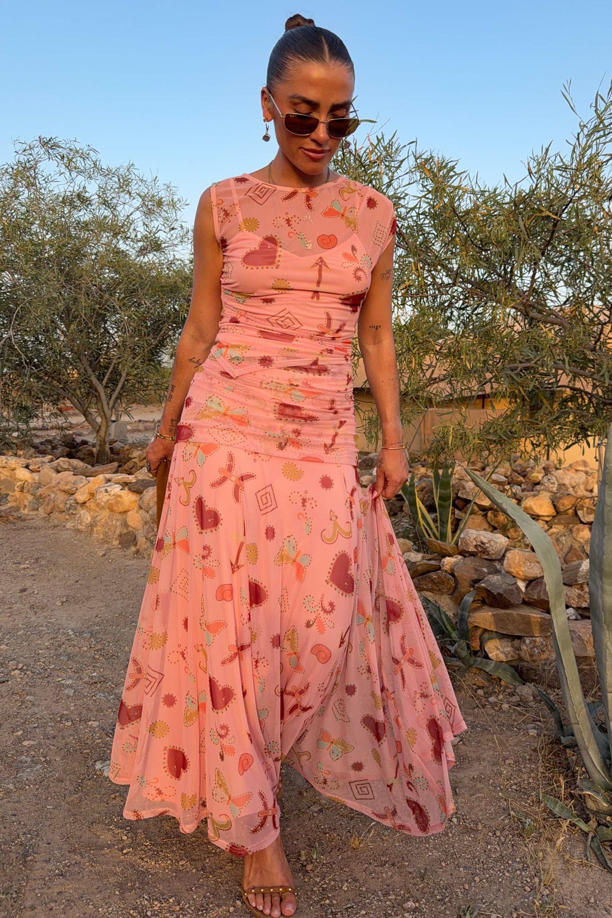 Never Fully Dressed Premium - Pink Astra Lace Maxi Skirt