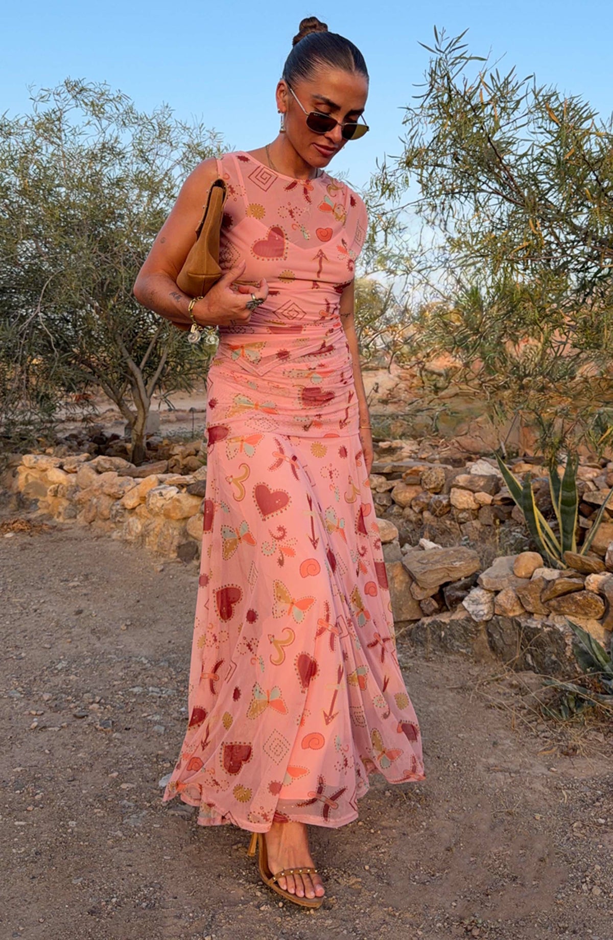 Never Fully Dressed Premium - Pink Astra Lace Maxi Skirt