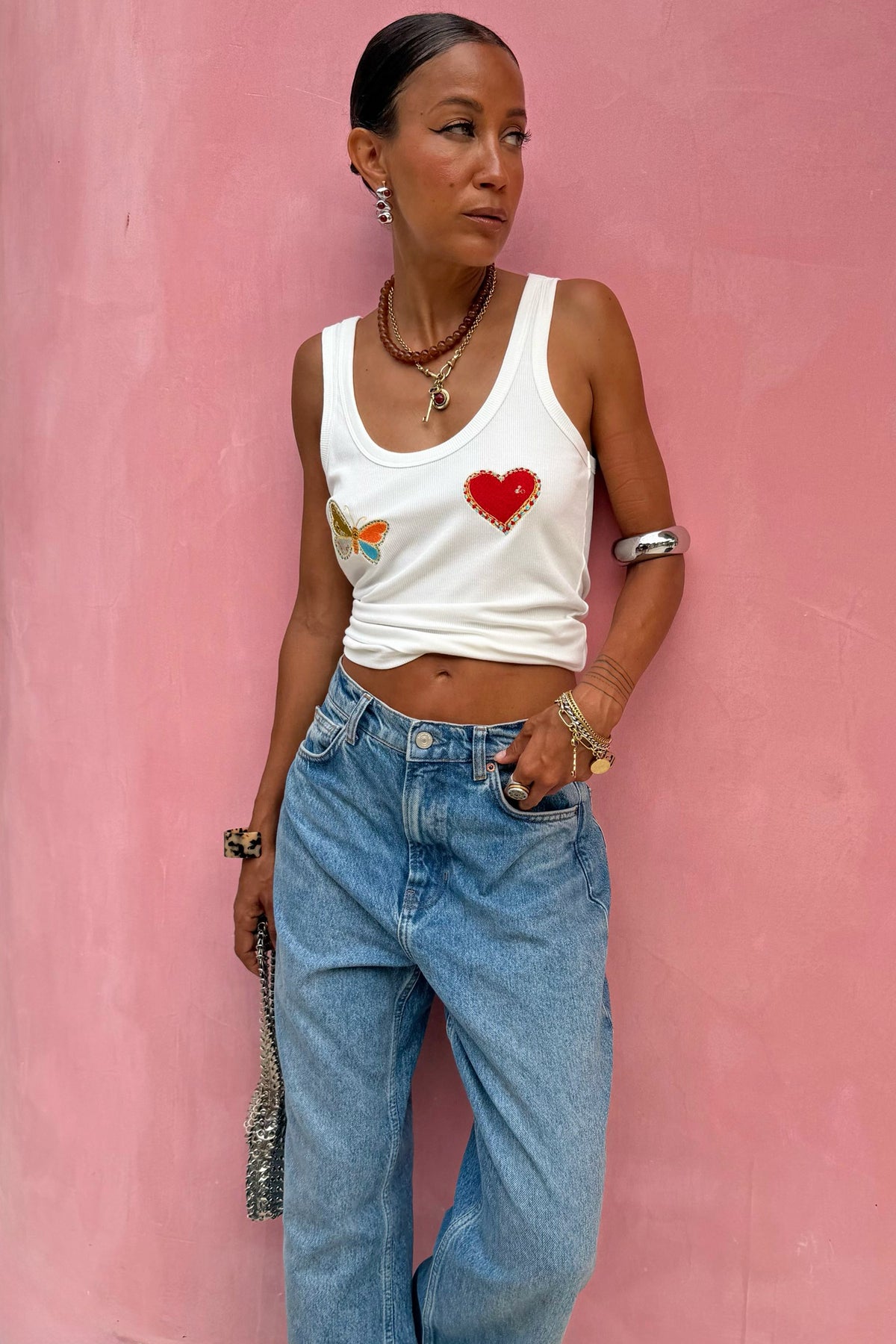 Never Fully Dressed New - White Astra Scoop Neck Tank  London