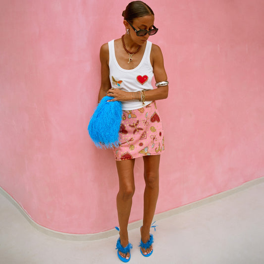 Never Fully Dressed Customer Favorite - Pink Astra Mini Skirt