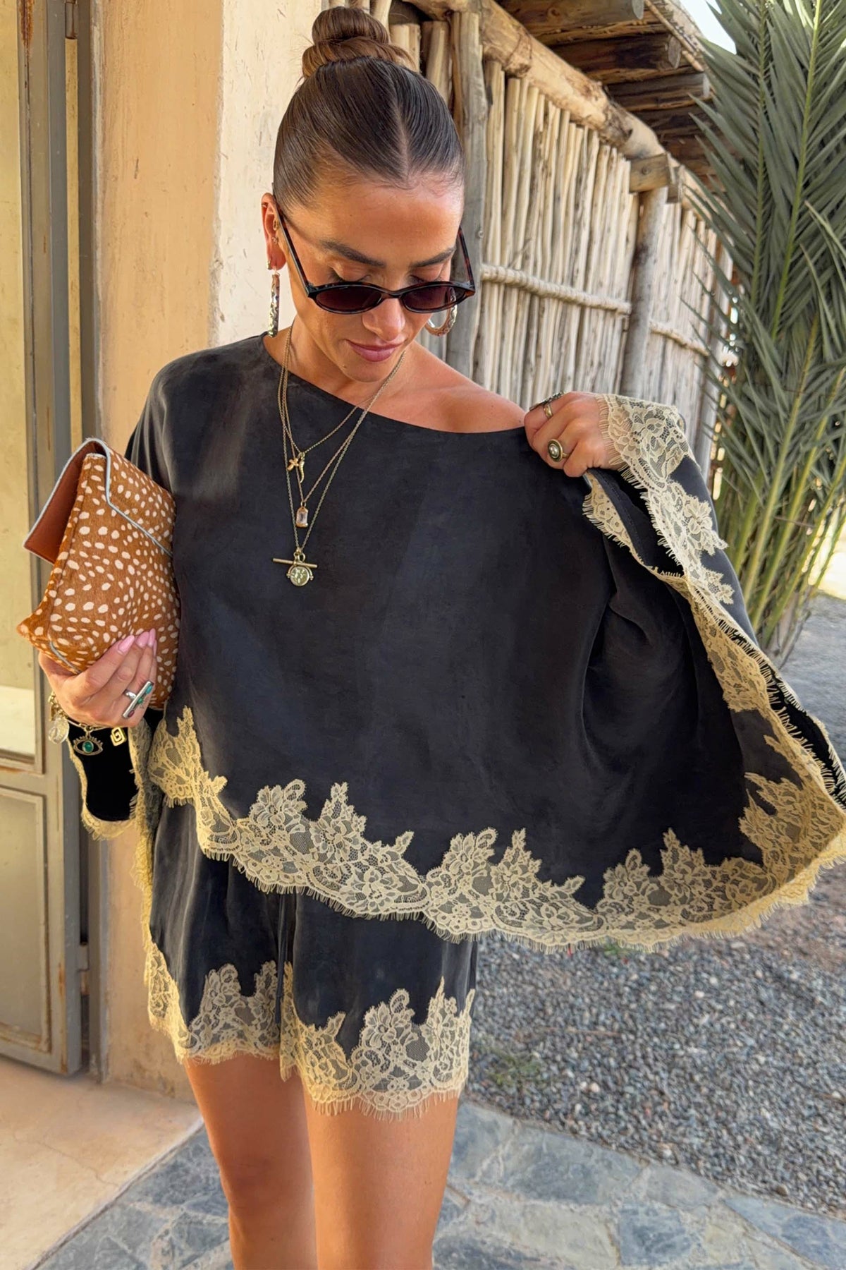 Never Fully Dressed Hot Sale - Grey Lace Maeva Shorts