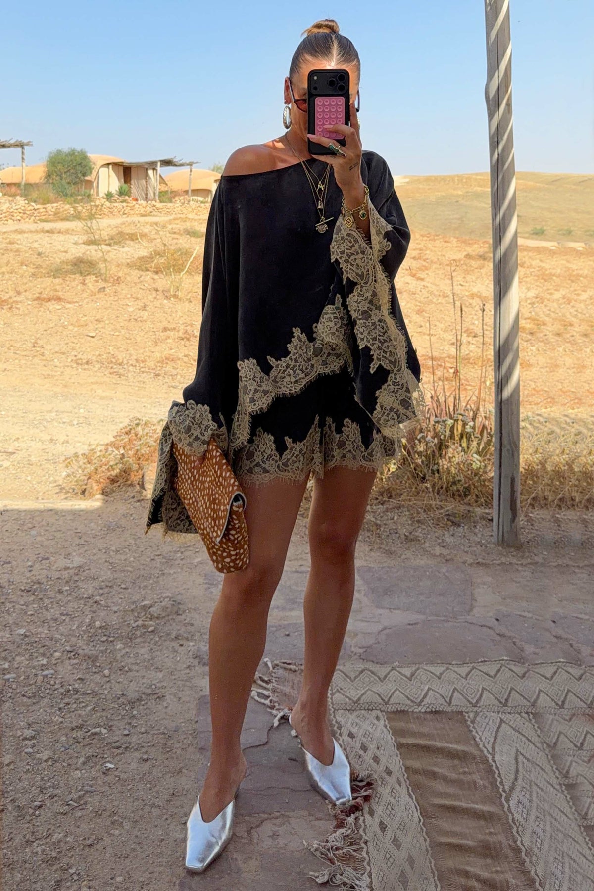 Never Fully Dressed Hot Sale - Grey Lace Maeva Shorts