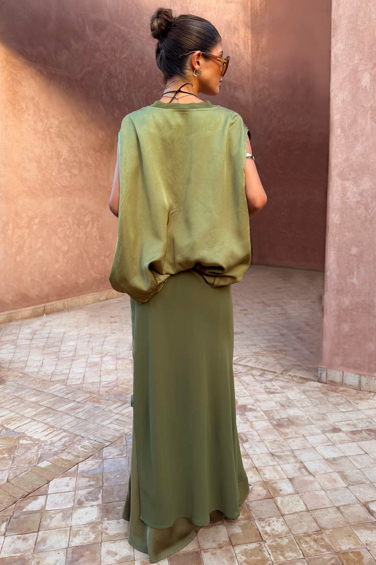 Never Fully Dressed Featured - Olive Wrap Jojo Midi Skirt