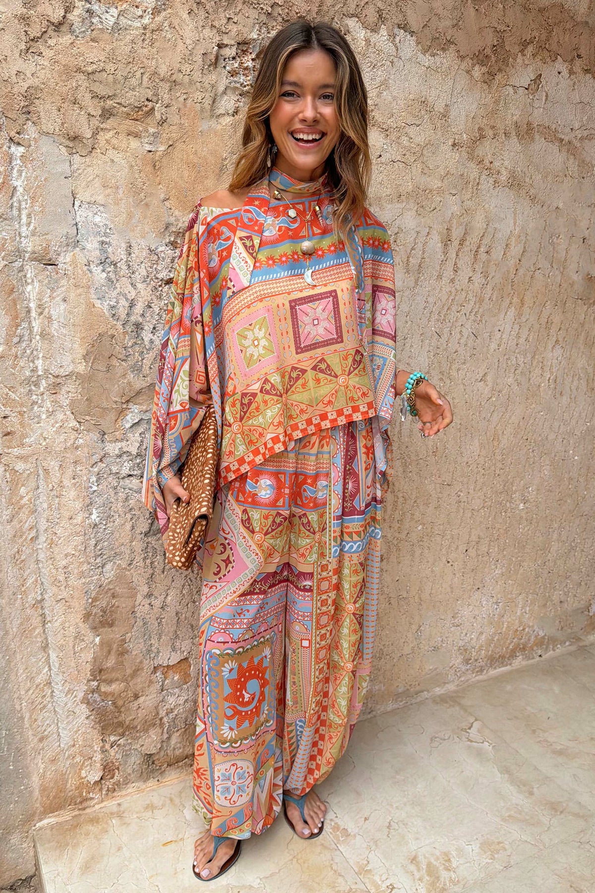 Never Fully Dressed Recommended - Dolce Vita Balloon Trousers in Tile Print