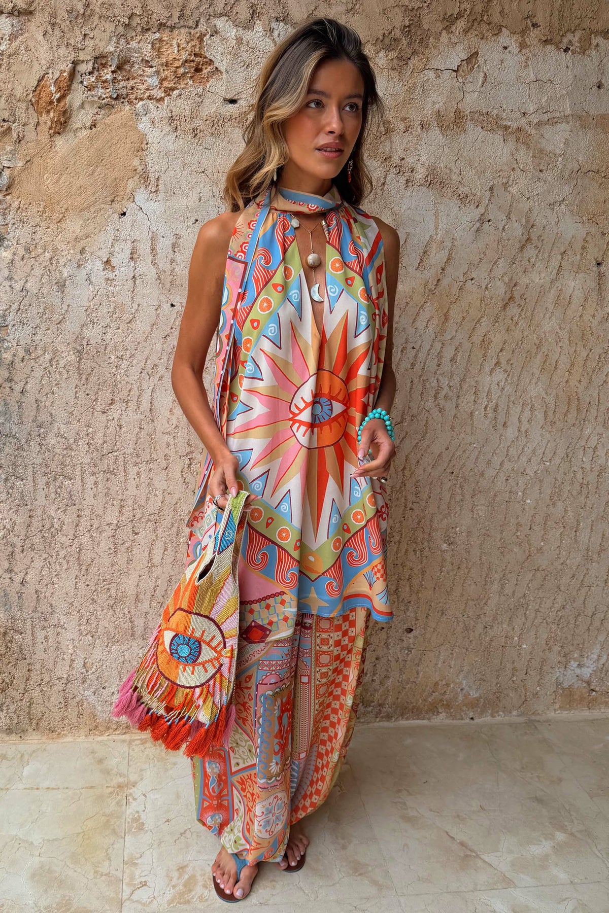 Never Fully Dressed Recommended - Dolce Vita Balloon Trousers in Tile Print