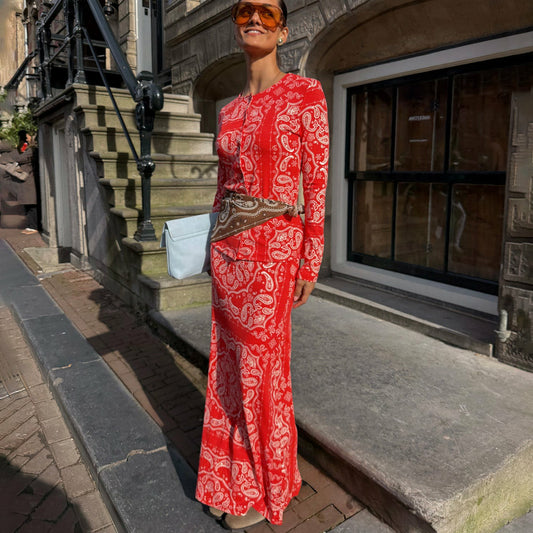 Never Fully Dressed Best Price - Red Bandana Rib Dorris Skirt