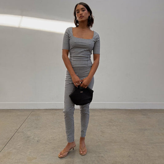 Never Fully Dressed Trusted - Gingham Top - Co-ord with Trousers