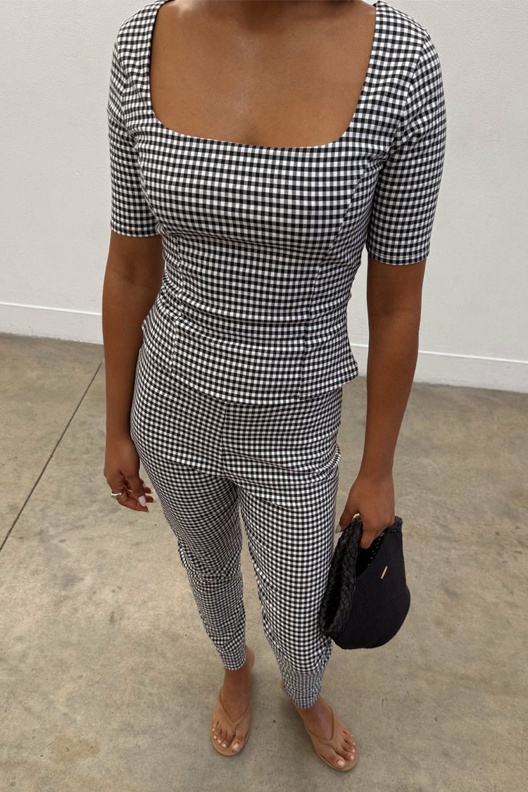 Never Fully Dressed Trusted - Gingham Top - Co-ord with Trousers