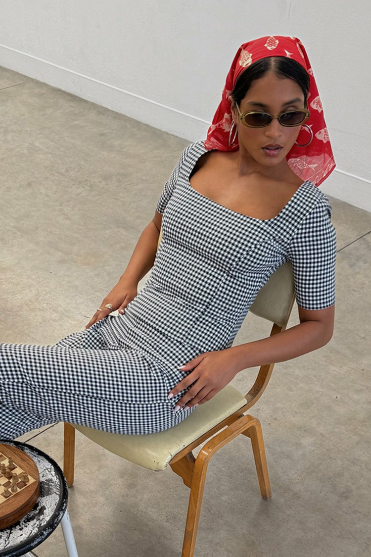 Never Fully Dressed Trusted - Gingham Top - Co-ord with Trousers