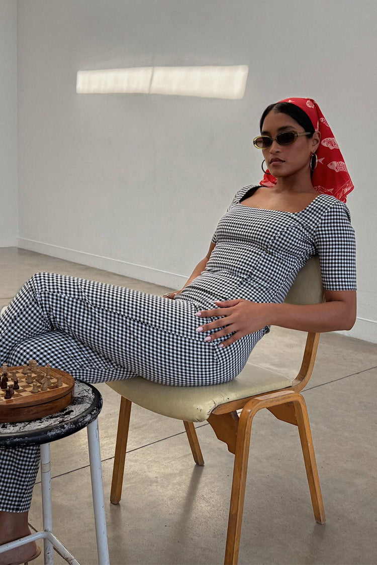 Never Fully Dressed Trusted - Gingham Top - Co-ord with Trousers
