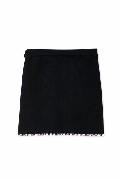 Never Fully Dressed Exclusive - Black Night Garden Mini Wrap Skirt