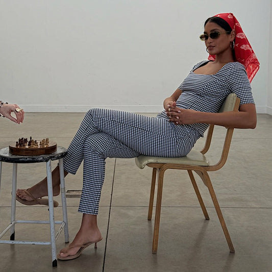 Never Fully Dressed Signature - Gingham Trousers Co-ord
