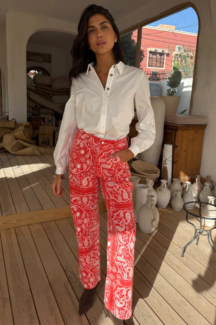Never Fully Dressed Best Seller - Red Bandana Jeans  London