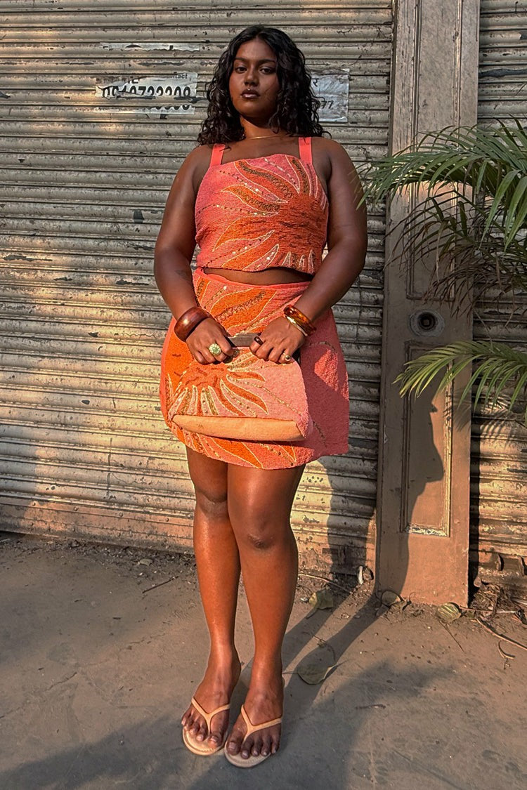 Never Fully Dressed Trending - Pink Sol Beaded Top